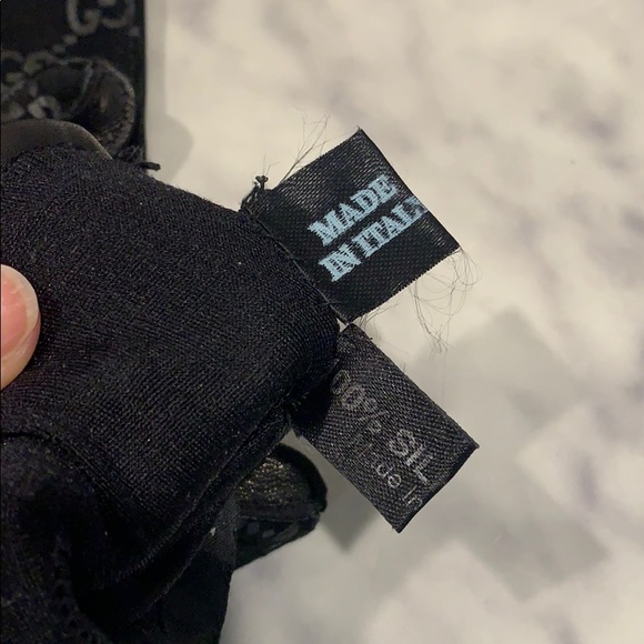 Gucci Monogram Leather & Silk Gloves 6 1/2 - Picture 8 of 10